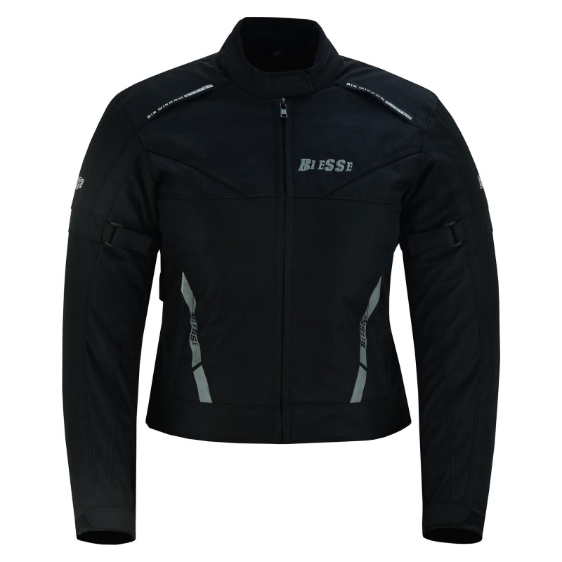 giubbotto-moto-donna-901fpu-1.jpg Giacca Donna Lady Tesssuto Moto Con Protezioni Removibile Impermiabile BI ESSE (NERO) - immagine 1