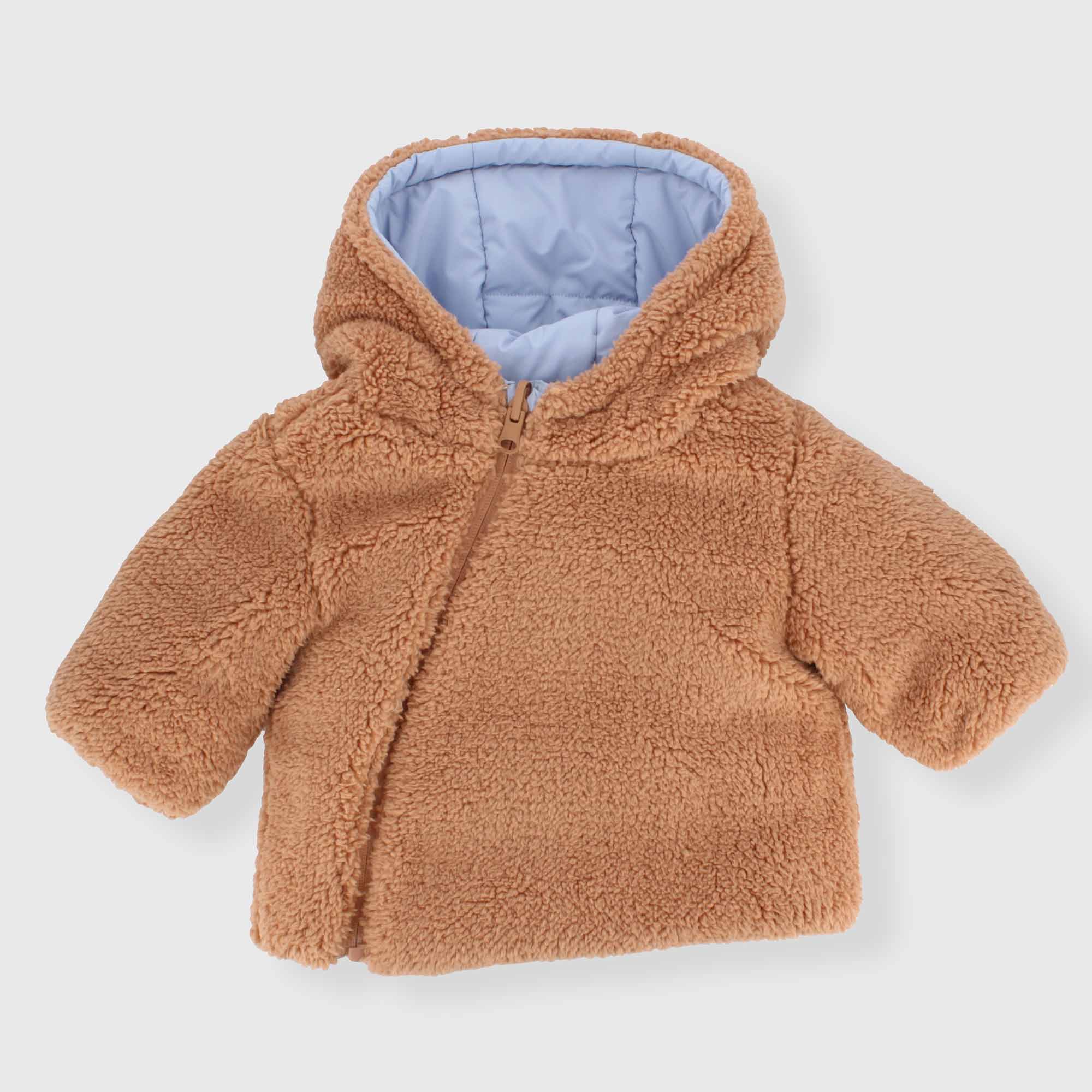 giubbotto-neonato-488rbm-1.jpg Giubbino con cappuccio da neonato, BLU - immagine 1