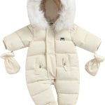 Loalirando Giubbino Neonato Unisex 6 24 Mesi con Cappuccio e Zip Tuta Imbotita Bimbo Invernale con Guanti e Scarpe Caldo Piumino Bambino Romper Regalo (Bianco, 6 9 Mesi) : Amazon.it: Moda