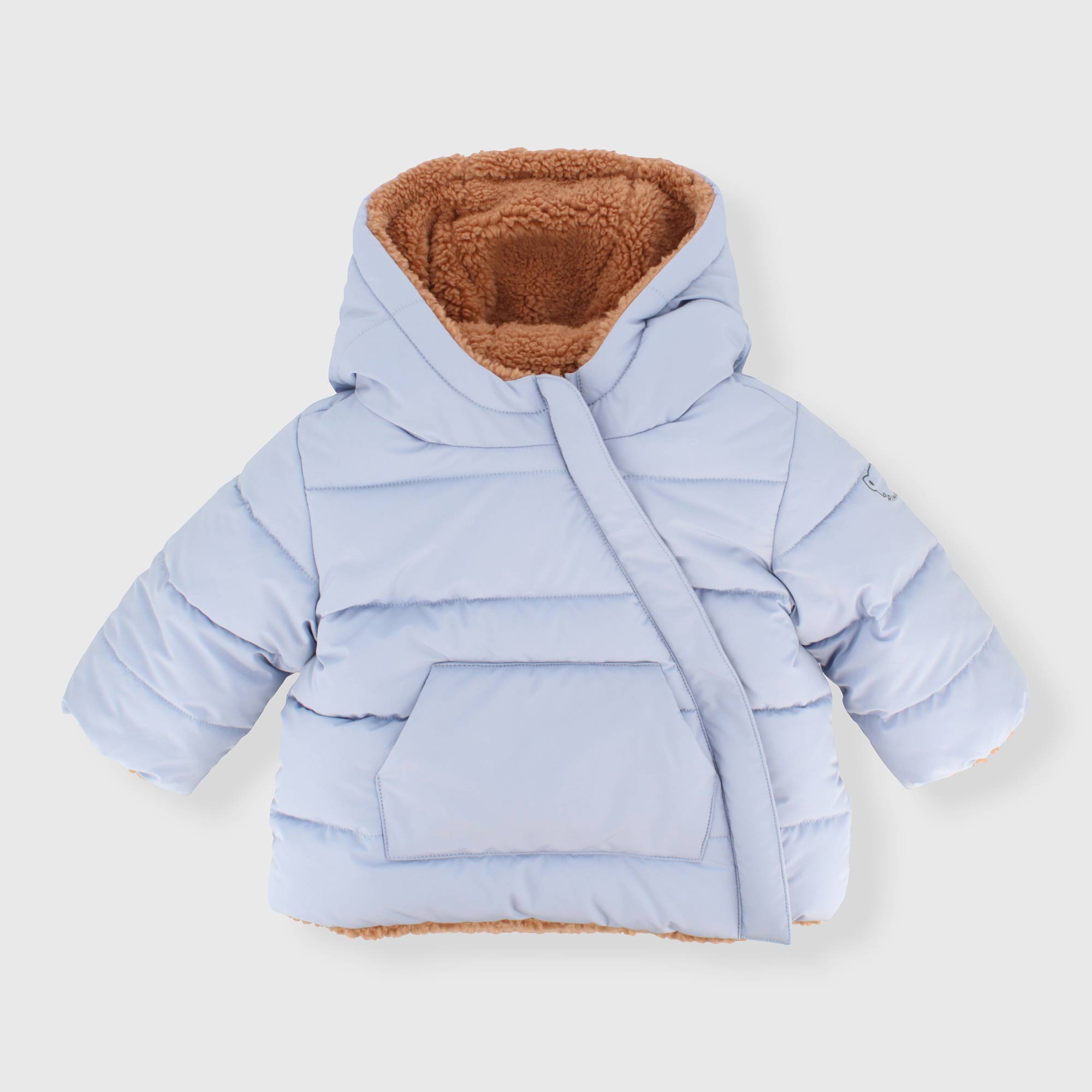 giubbotto-neonato-675zfb-1.jpg Giubbino con cappuccio da neonato, BLU - immagine 1