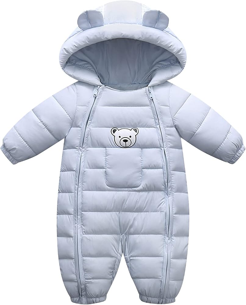 giubbotto-neonato-784emy-1.jpg Giubbotto Neonato 0 6 Mesi Piumino Tutina Neonata Pagliaccetto Invernale Caldo Tuta Da Neve Spessa Bambino Cappotto Bambina (Light blue, 0 6 Months) : Amazon.it: Moda - immagine 1