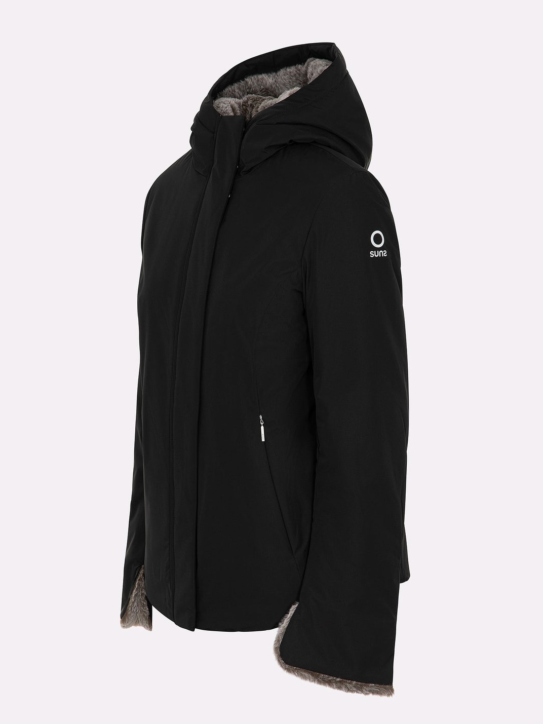 giubbotto-nero-donna-587ozi-1.jpg Giubbino Nero Donna Suns Roberta Fur 31 Corso Porta Luce - immagine 1