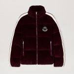 Abrolhos down jacket Moncler x Palm Angels in BORGOGNA BIANCO | Palm Angels®