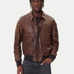 Aeronautica Militare Giacca di pelle 252PN0963U100839 Marrone Regular Fit | Modivo.it