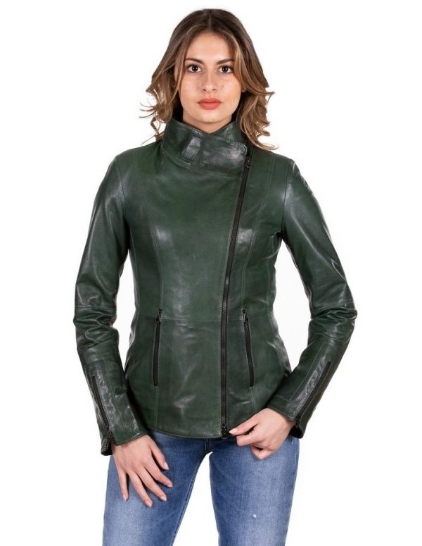 giubbotto-pelle-370iea-1.jpg Giacche in pelle da donna | Vera pelle artigianale | Pelletterie Borghese - immagine 1