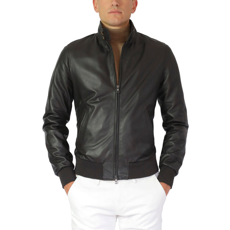 giubbotto-pelle-uomo-invernale-144lnn-1.jpg Giacca in pelle 89LNAMO - immagine 1