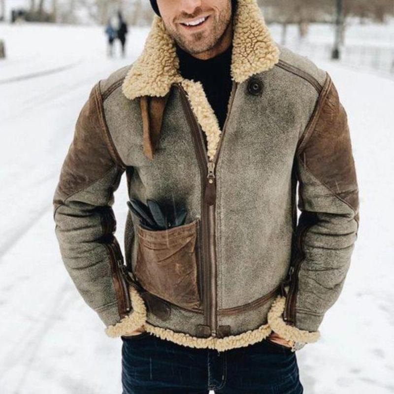 giubbotto-pelle-uomo-invernale-639sxm-1.jpg Giacca Invernale Giubbotto Pelle Con Collo Pelliccia Uomo Giacca Pelle Uomo Giubbotto Bomber Invernale Uomo Giubbotto Bomber - immagine 1