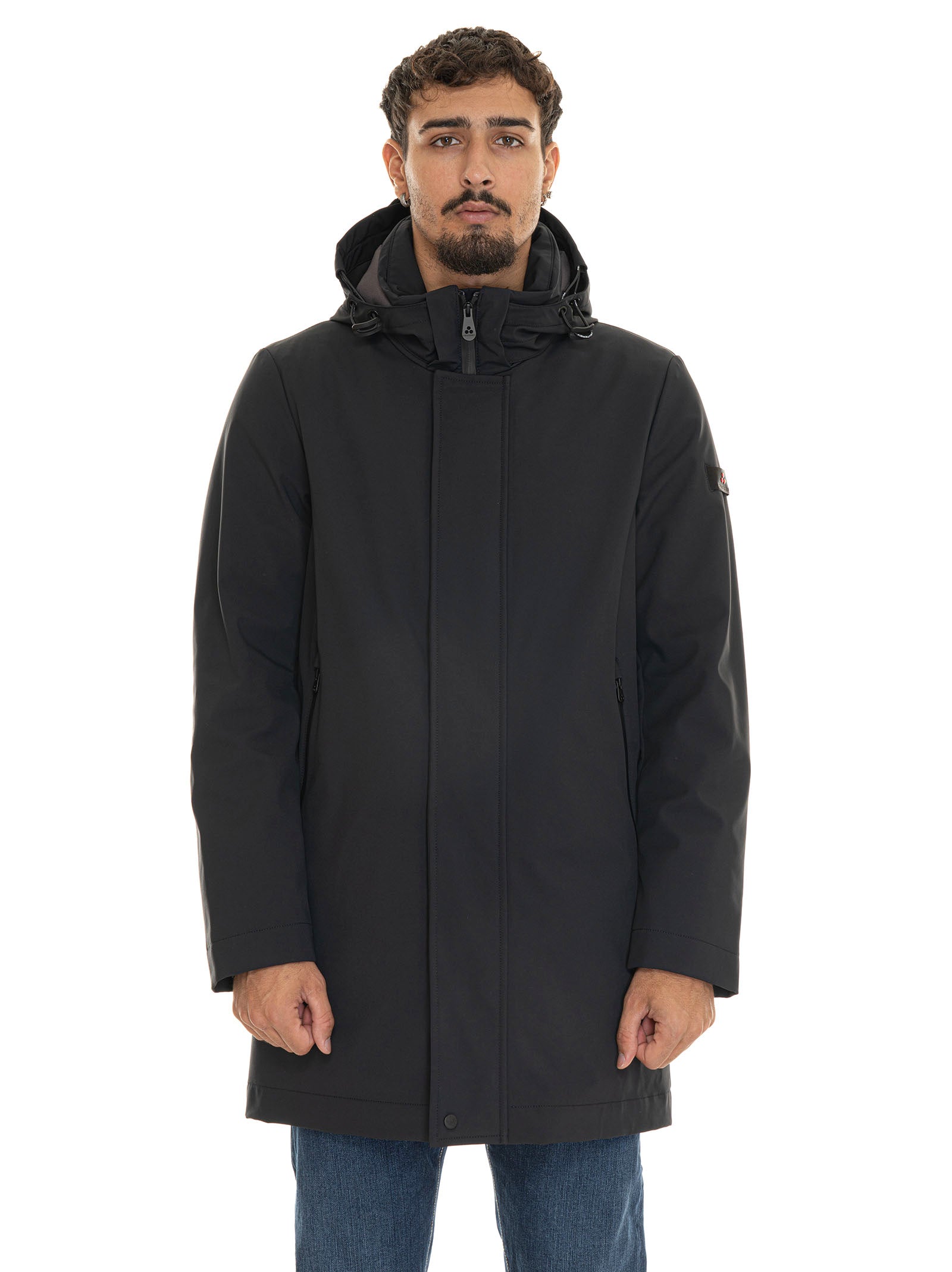 giubbotto-peuterey-974zpb-1.jpg Giaccone con cappuccio ALBALIK Nero Peuterey Uomo Scaglione Ischia - immagine 1