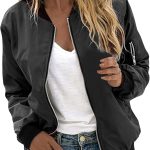 Generico Giacca Primaverile Donna, Giacca Mezza Stagione Donna, Giacche Primaverili Elegante Bomber Leggera Giubbotto a Vento Cappotto Con Zip : Amazon.it: Fashion
