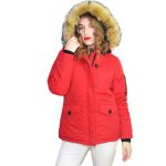 Giacca Parka Invernale Giacchetto Invernale Donna Parka Giacca Donna Invernale Impermeabile Rosso Bottoni E Zip