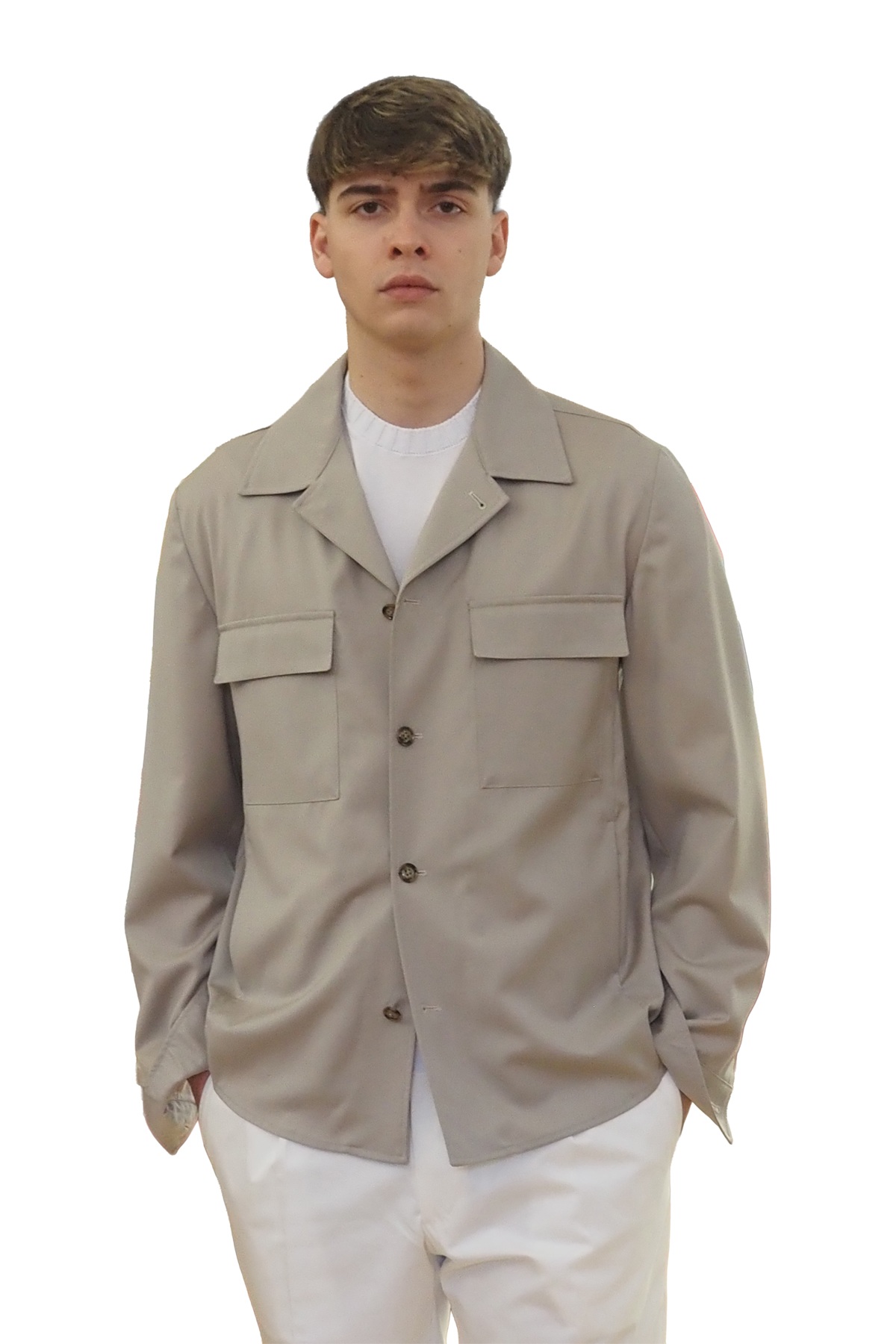 sahariana-uomo-584mns-1.jpg Sahariana uomo beige estiva - immagine 1